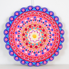 Mandala de 20 cm - Violeta rojo - Tuky Waingan Handmade