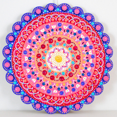 Mandala de 20 cm - Violeta rojo