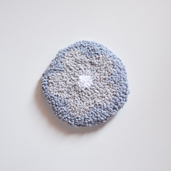 Handmade Gray Flower Mug Rug