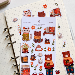 Image of "Afternoon of Coffee and Books" Sticker Sheet