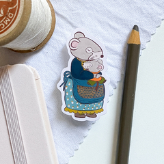 Water-Resistant Sticker – "A Hug from Home" on internet