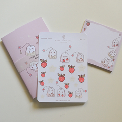 Hoja De 21 Stickers kawaii "Saquitos de té" - Tuky Waingan Handmade