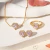 Brinco coração cristal ligtht Pink zircônia - Banho de Ouro 18k - loja online