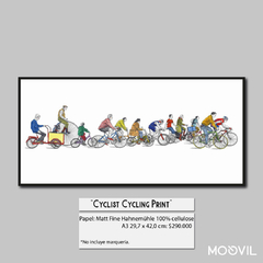 Ilustración "Cyclist cycling print" por David Sparshott