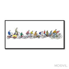 Ilustración "Cyclist cycling print" por David Sparshott - comprar online