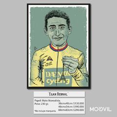 Litografía "Egan Bernal" por Daemon Cycling