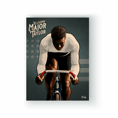 Litografía "La Legende dessinée Major Taylor" por Greg Illustrateur - comprar online