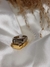 Anel Quadrado com Zircônia Dourado