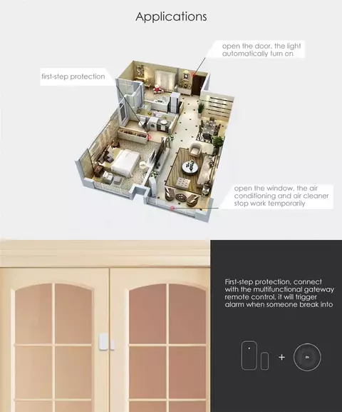 Aqara-Sensor Inteligente de Porta e Janela - HomeKit Apple