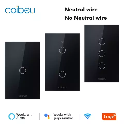 Interruptor Inteligente WIFI Preto 1 switch