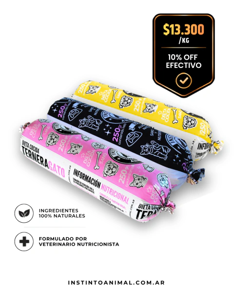 PACK BARF & COCIDO GATO X 5 KG 10% OFF EN EFECTIVO