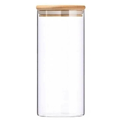 FRASCO VIDRIO TAPA BAMBU 1600ml - comprar online