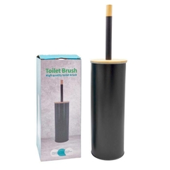 ESCOBILLA C/VASO ACERO COLOR T/BAMBU - comprar online