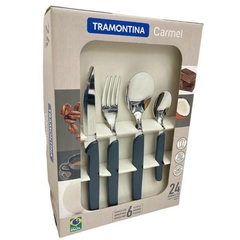 SET 24 CUBIERTOS CARMEL AZUL OSCURO - comprar online
