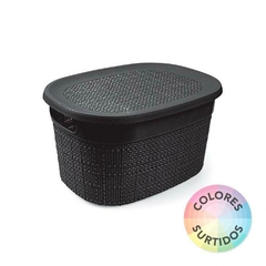 CANASTO C/TAPA YUTE EUROPA 5.3 Lts. NITRON - comprar online
