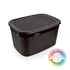 CANASTO C/TAPA YUTE EUROPA 10.8 Lts. NITRON - comprar online