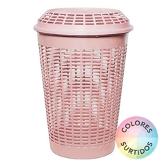 CESTO ROPA CALADO 65L. C/TAPA - comprar online