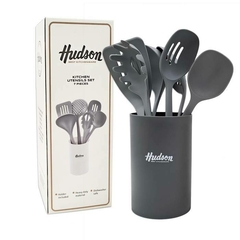 SET x6 UTENSILIOS NYLON BLANCO / GRIS HUDSON - comprar online