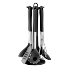 SET x7 UTENSILIOS SILICONA NEGRO CAROL - comprar online