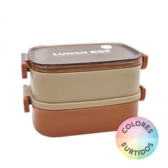 LUNCHERA DOBLE APILABLE C/CUBIERTO - comprar online