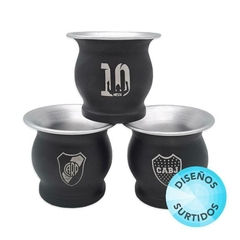 MATE TERMICO ALUMINIO NEGRO FUTBOL BAJO - comprar online