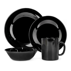 SET VAJILLA 16pz NEGRO OPAL CAROL REDONDO en internet