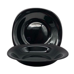 PLATO HONDO CUAD. NEGRO OPAL CAROL en internet