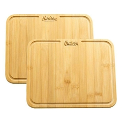 SET x2 PLATO ASADO BAMBU RECT 21x26cm. - comprar online
