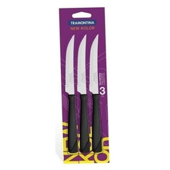CUCHILLO NEW KOLOR x3 TRAMONTINA - comprar online