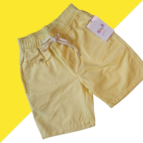 Bermuda algodão amarela