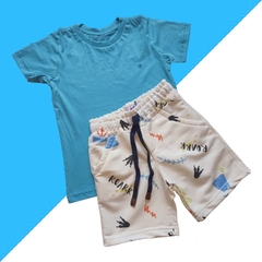 Bermuda moletom pegadas - comprar online