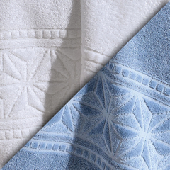 Kit 2 Toalhas BANHÃO e 2 ROSTO JACQUARD CONFORT LUXO - Akasa - AKASA Decorações
