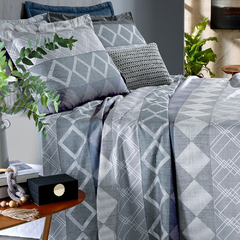 Jogo Roupa de Cama TOQUE DE ALGODÃO Estampado QUEEN - Akasa - AKASA Decorações