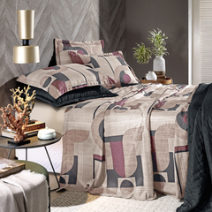 Jogo Roupa de Cama TOQUE DE ALGODÃO Estampado QUEEN - Akasa