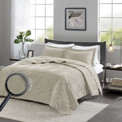 Colcha Ouro Queen 300 Fios Toque macio LIVING ART - Akasa - AKASA Decorações