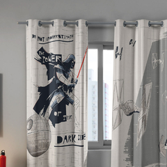 Cortina Star Wars Dark Side Corta Luz Blackout 100% - Akasa - AKASA Decorações