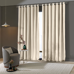 Cortina BLACKOUT c/ VOIL 300x230 Pratika Lisa Cromo - Akasa - loja online