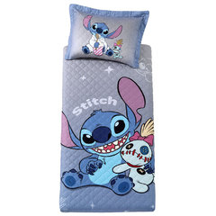 Cobre Leito Solteiro Disney STITCH Relax 250 Fios - Akasa - AKASA Decorações