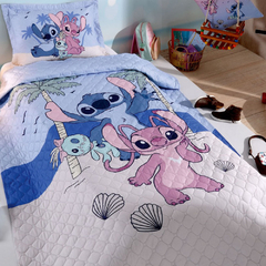 Cobre Leito Solteiro Disney STITCH Tropical 250 Fios - Akasa - comprar online