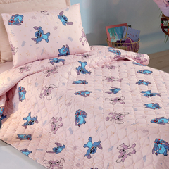 Cobre Leito Solteiro Disney STITCH LOVE Rotativo - Akasa na internet