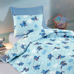 Cobre Leito Solteiro Disney STITCH Folhas Rotativo - Akasa - comprar online