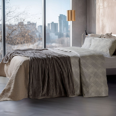 Jogo de Cama Casal HOME DESIGN Percal 200 Fios S2 - Akasa - AKASA Decorações