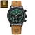 POEDAGAR-Relógio quartzo de couro impermeável masculino, cronógrafo luminoso, - comprar online