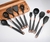 Conjunto de utensílios de cozinha material silicone, damasco, preto, - loja online