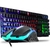 Kit Teclado Gamer Semi Mecânico, USB, RGB, 3200DPI, PC