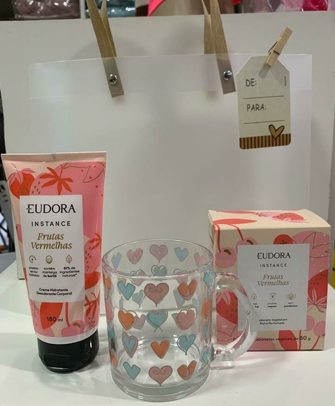 Kit Presente Eudora com Caneca de Vidro