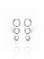 BRINCOS TRIO ARGOLA NICOLE - BANHADO A RÓDIO BRANCO - comprar online
