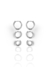 BRINCOS TRIO ARGOLAS CLICK ISA - BANHADO A RÓDIO BRANCO - comprar online