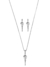 CONJUNTO FORÇA DELICADA - BANHADO A RÓDIO BRANCO - comprar online