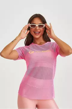 BLUSA COM APLICACAO EXCLUSIVA ROSA GLOSSY - comprar online